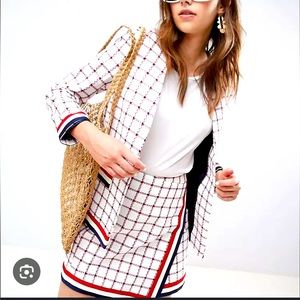 NWT ASOS DESIGN tailored check Blazer and matching Skirt in Sz US: 10 / UK:14
